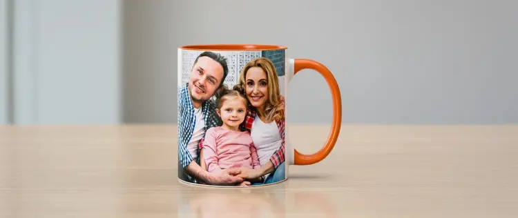 Orange Inner Color Photo Mug