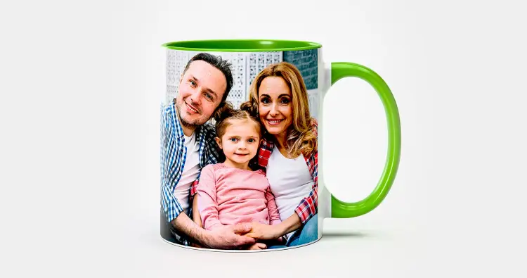 Green Inner Color Photo Mug