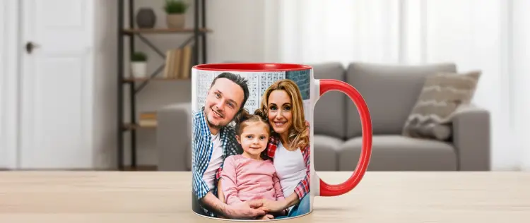 Red Inner Color Photo Mug