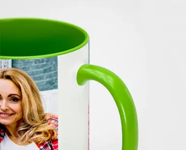 Green Inner Color Photo Mug