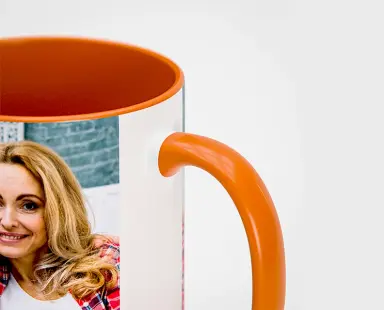 Orange Inner Color Photo Mug