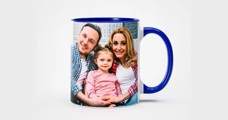 Blue Inner Color Photo Mug