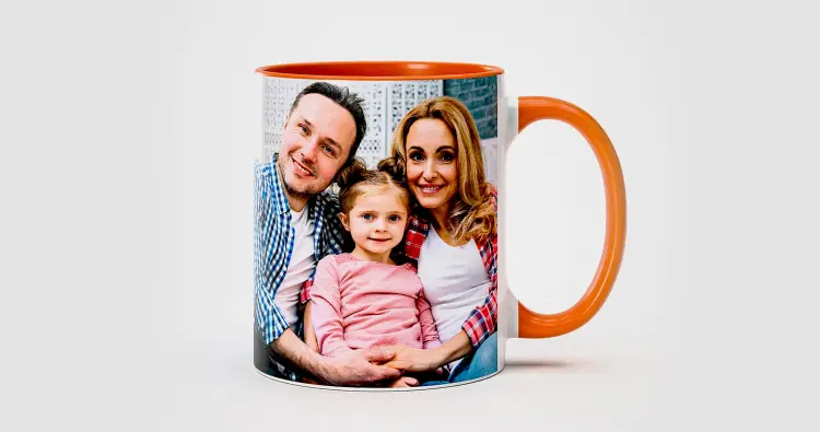 Orange Inner Color Photo Mug