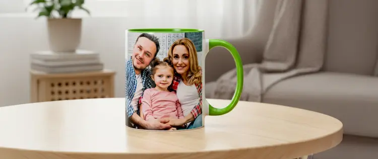 Green Inner Color Photo Mug