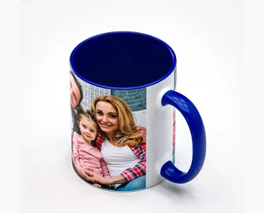 Blue Inner Color Photo Mug
