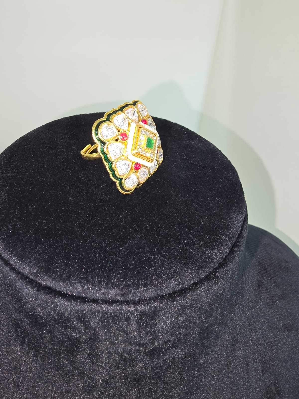 Kundan style Statement Ring