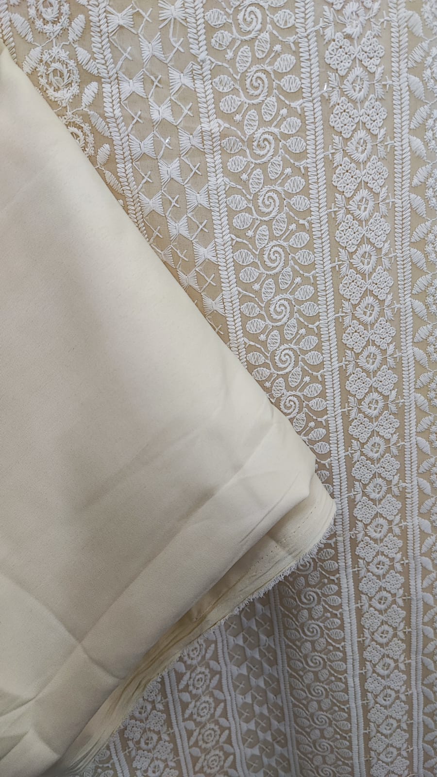 Pastel Yellow Chickenkari 3 piece suit in lemon colour 