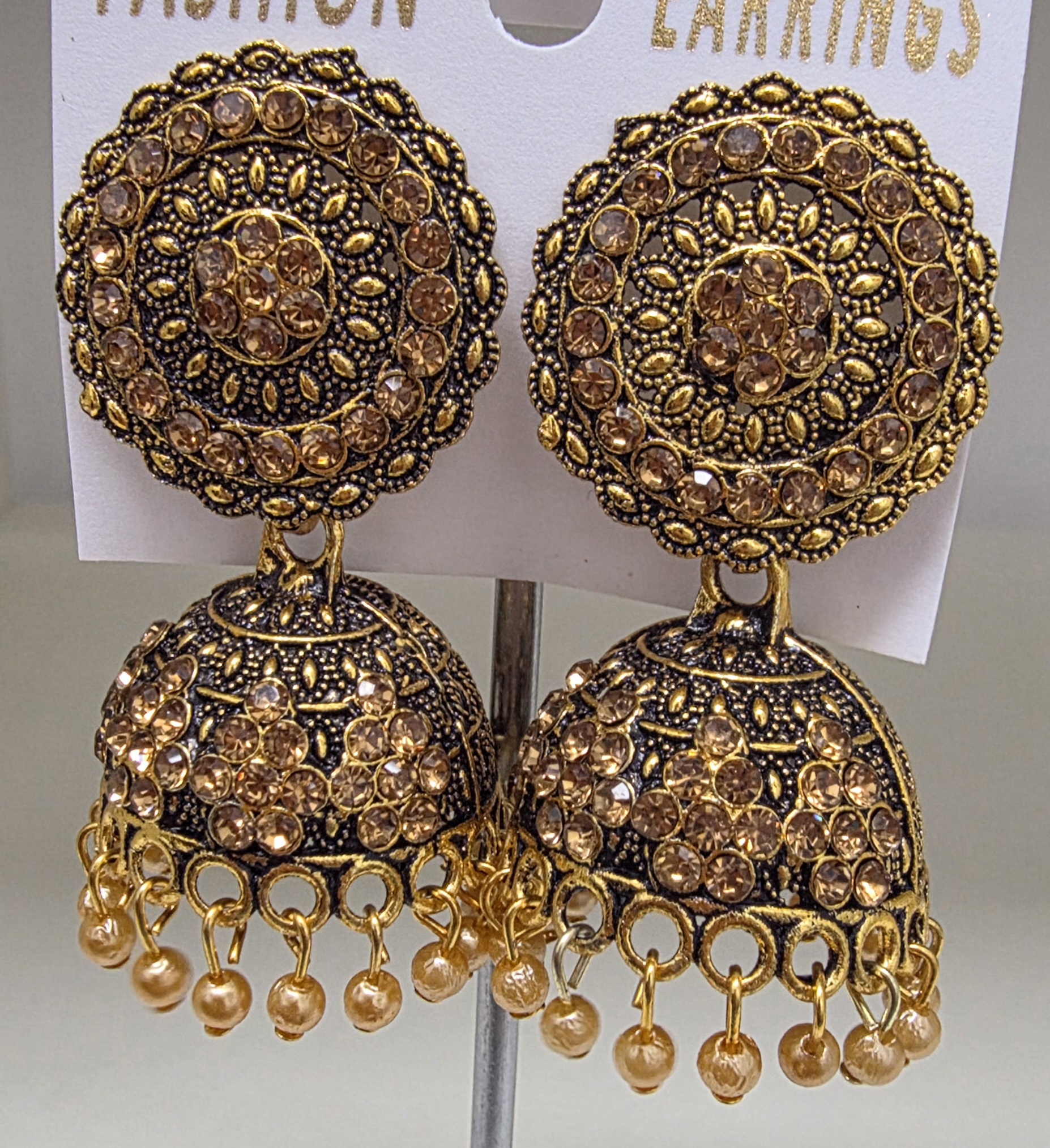 Gold-Toned jhumki Earrings