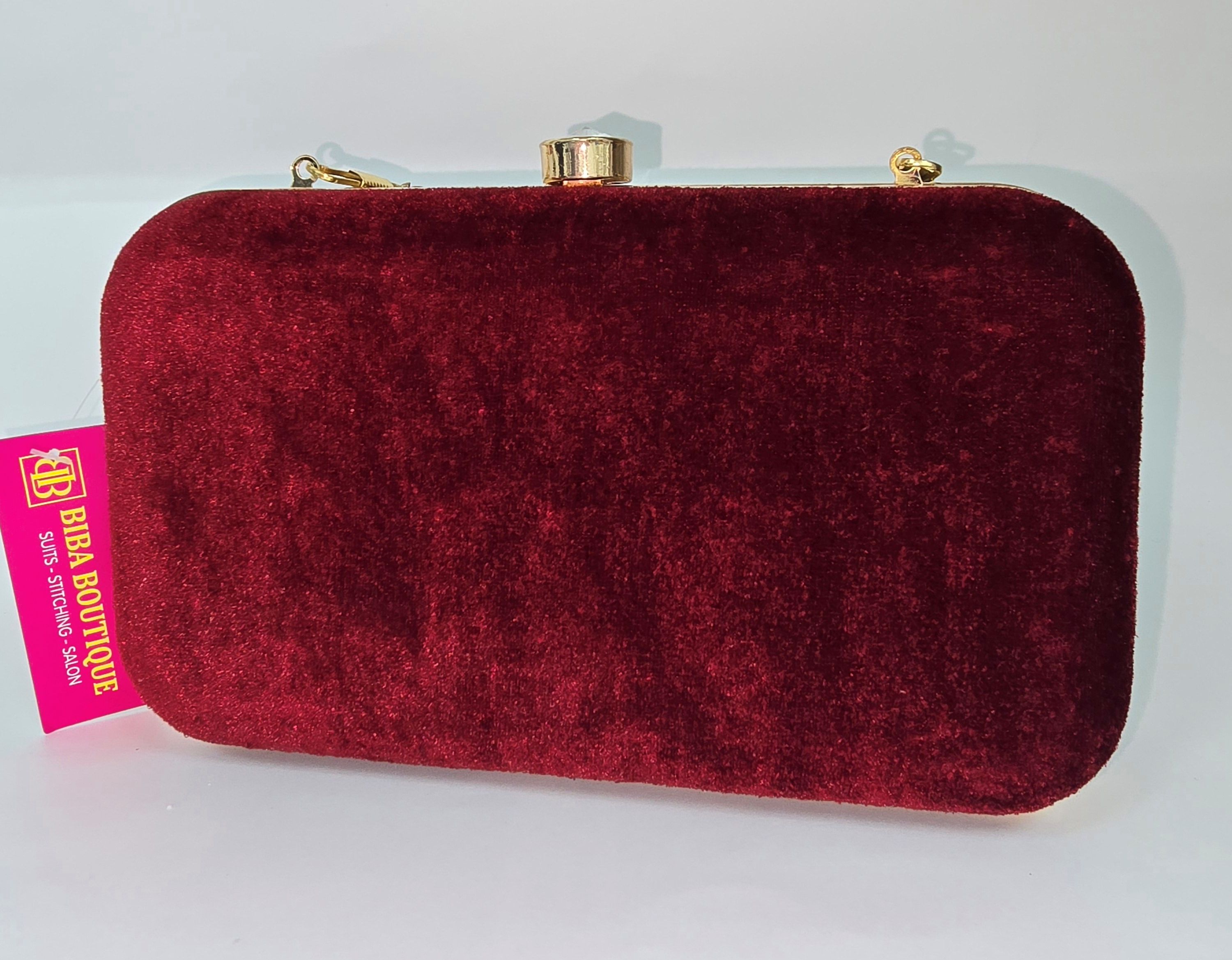Embroidered Velvet Clutch