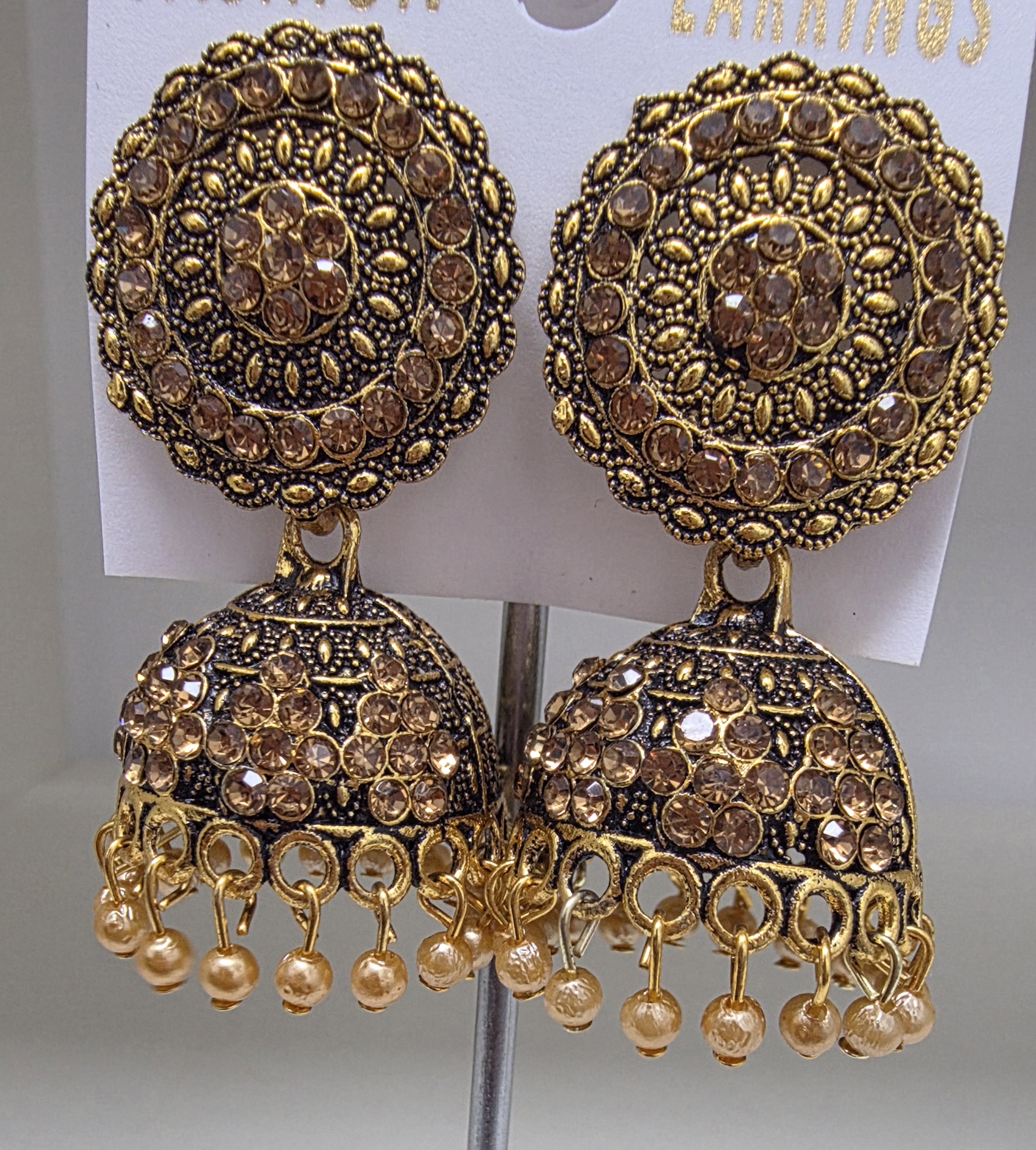 Gold-Toned jhumki Earrings