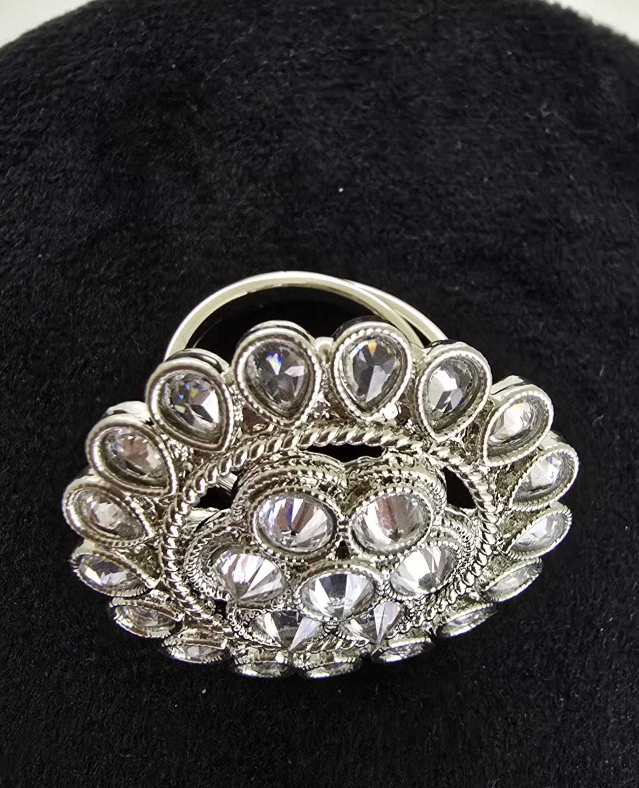Silver Crystal ring