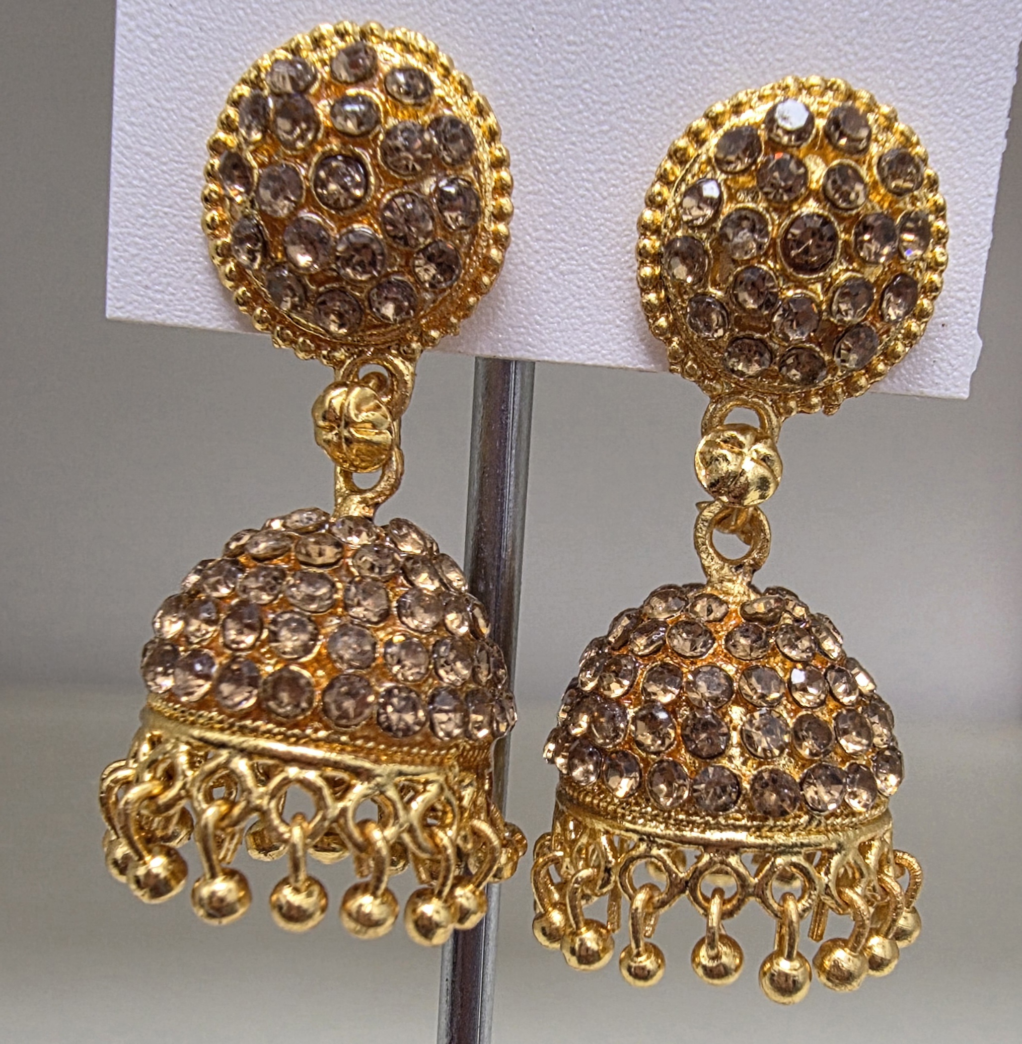 Gold-Plated Jhumki Earrings