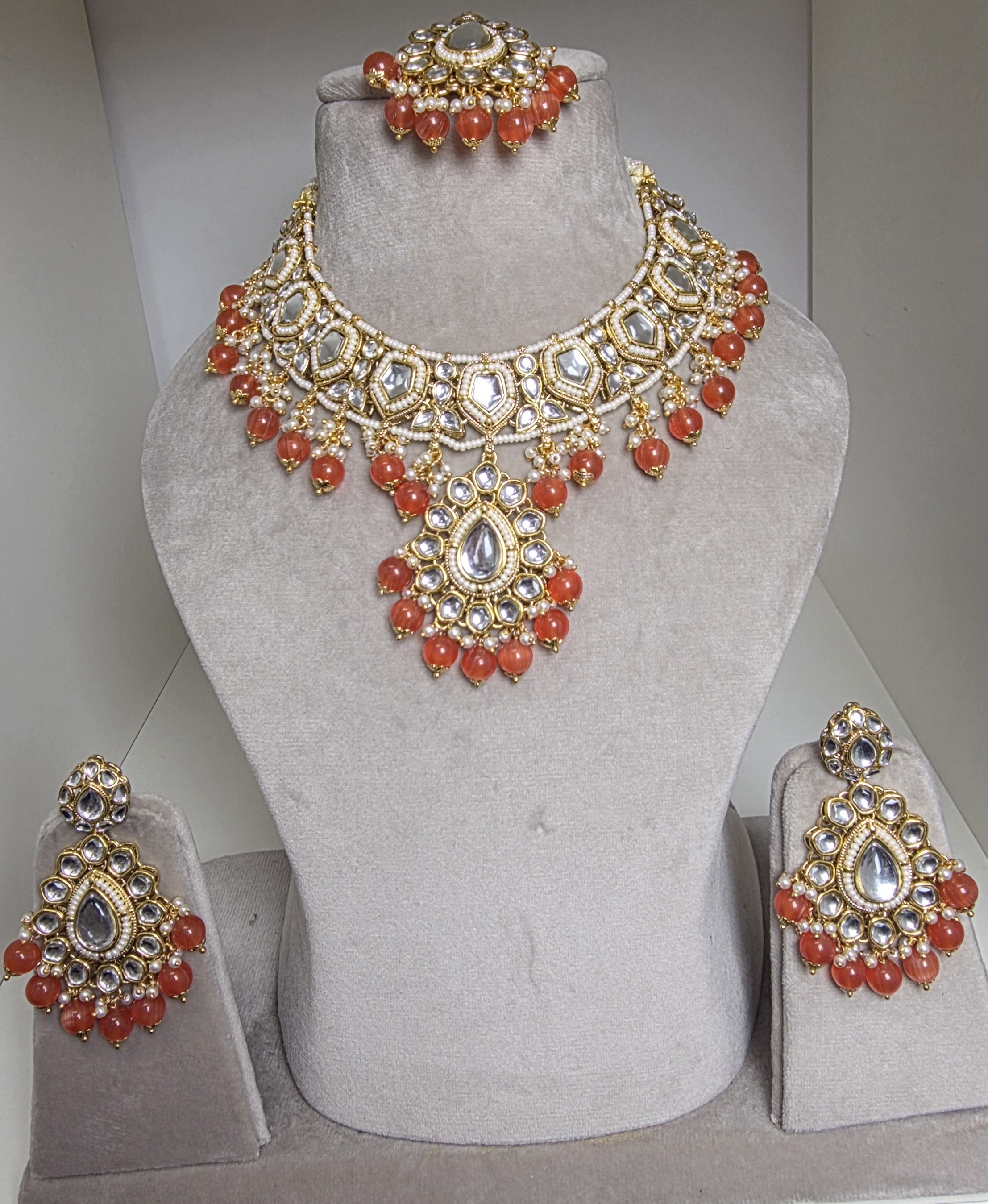 Traditional Kundan Meenakari Jewellery Sets in 5 colours