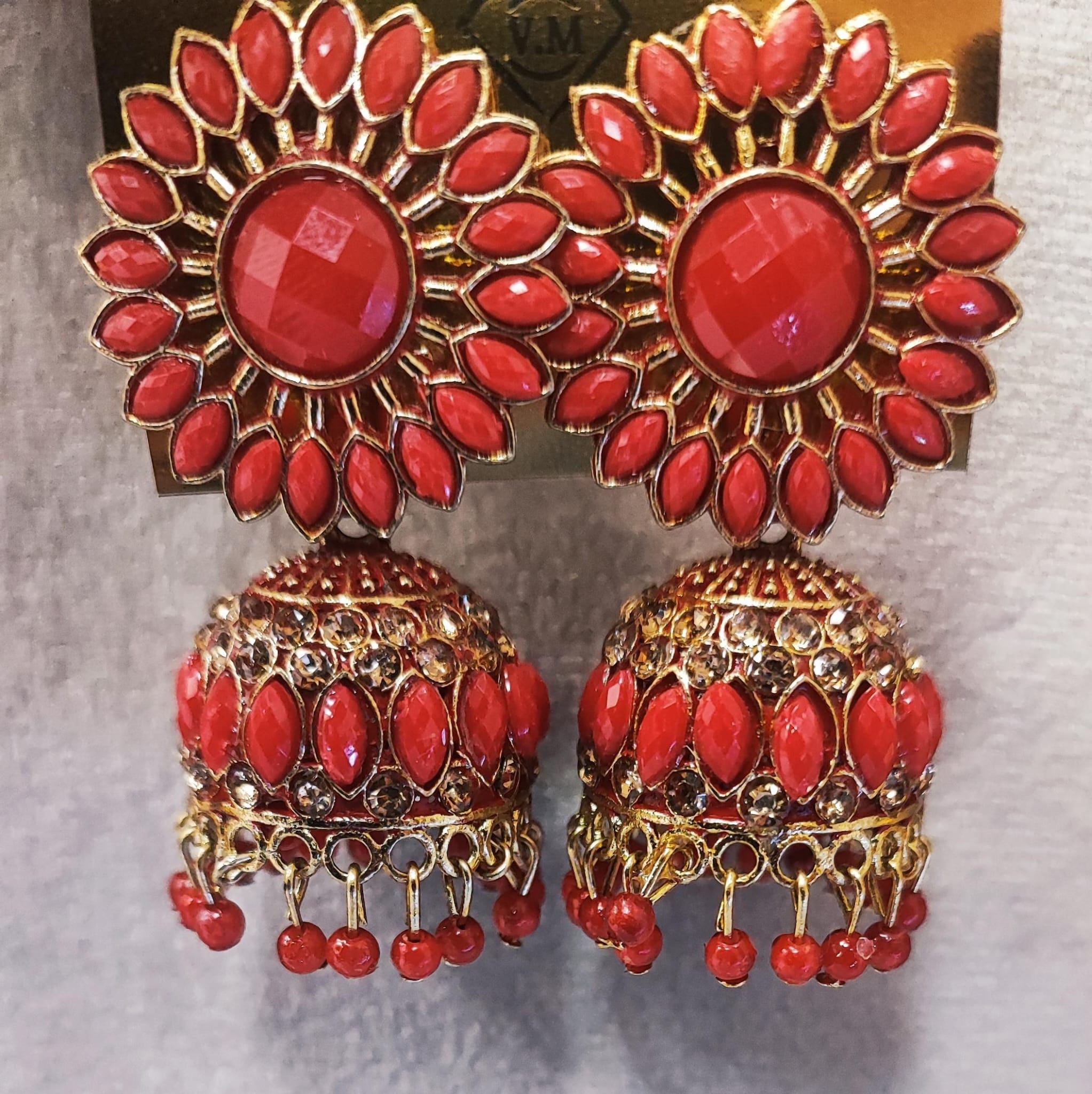 Floral Jhumki Earrings