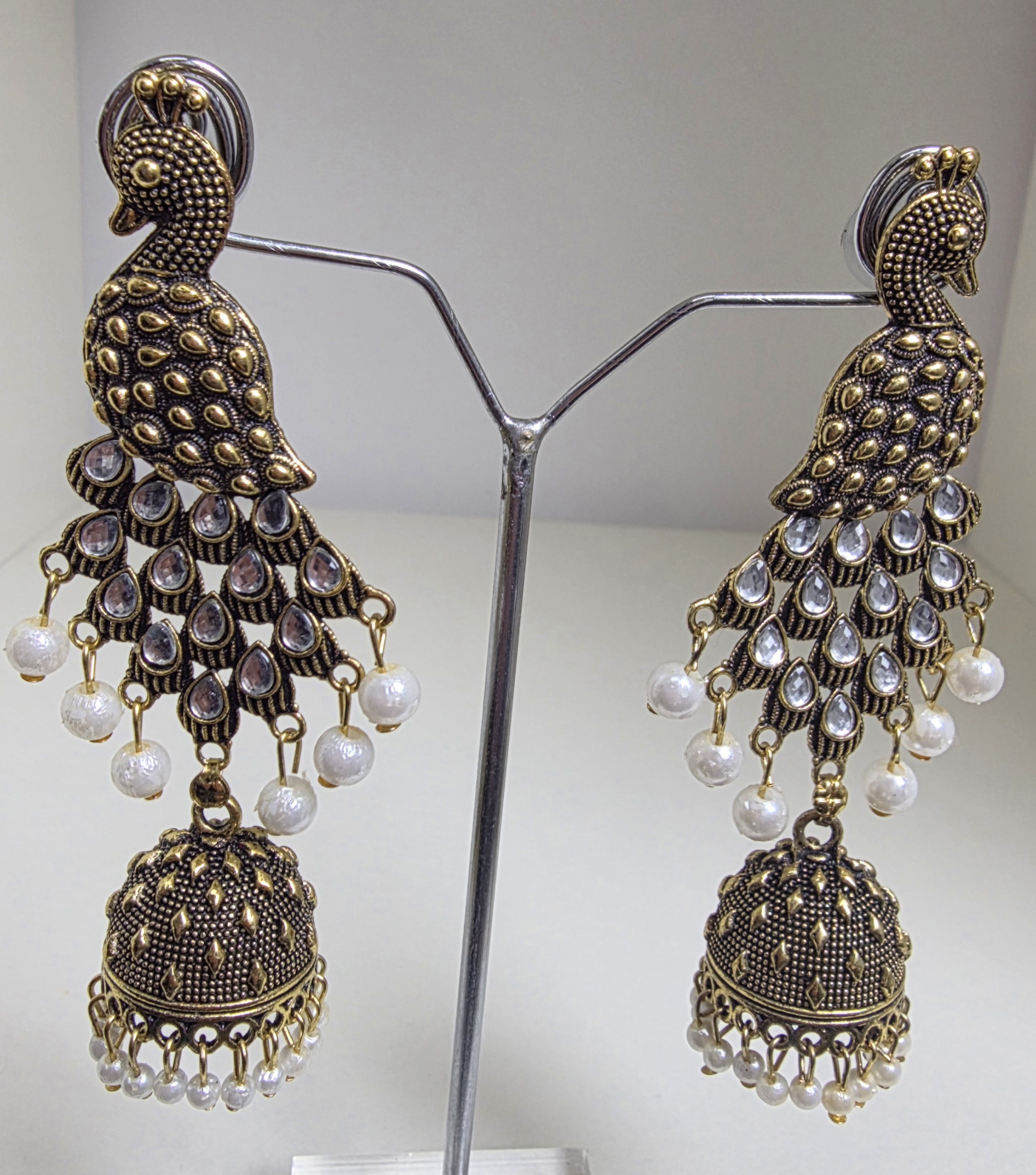 Peacock Jhumka Earrings