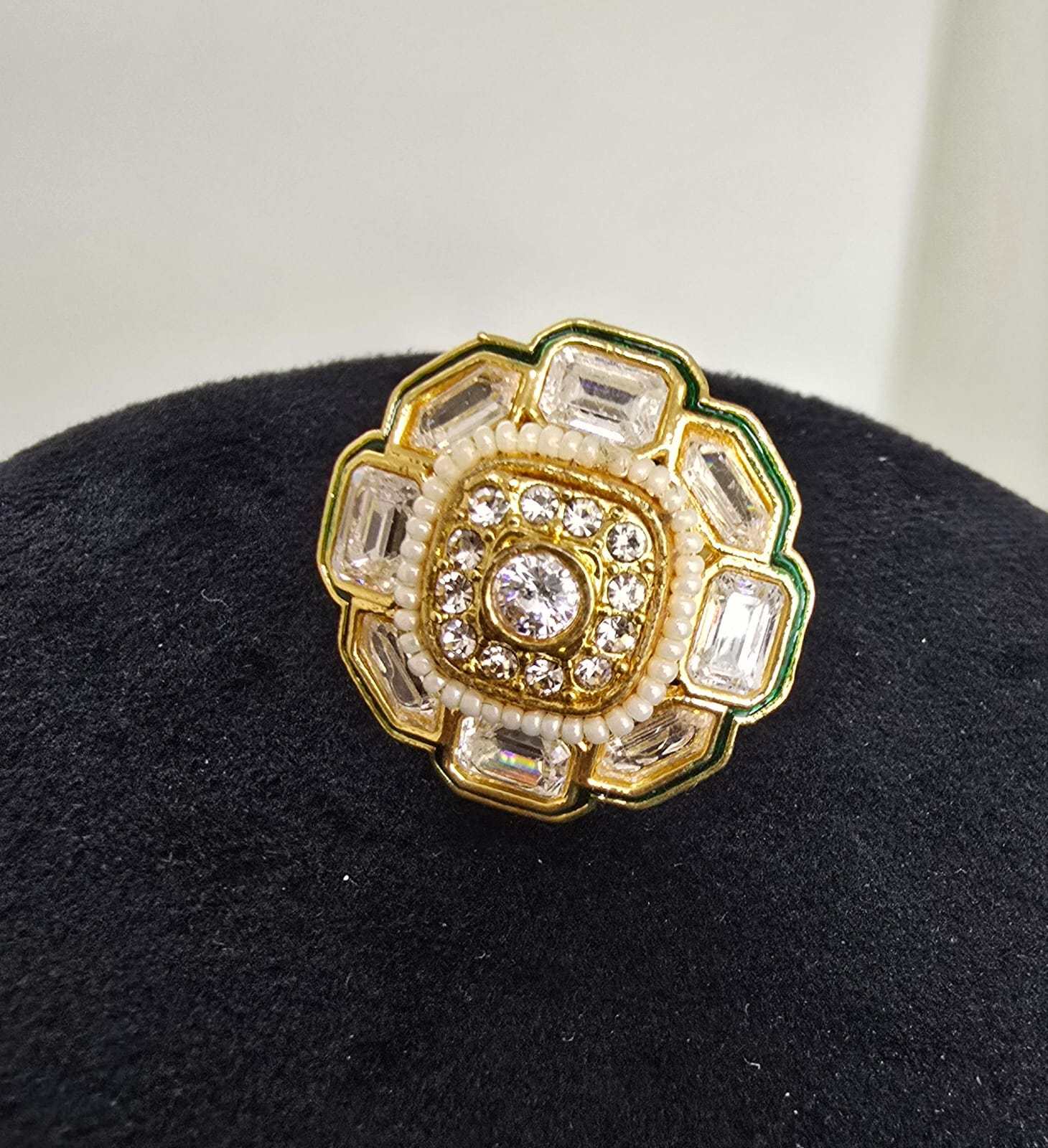 Kundan style Statement Ring