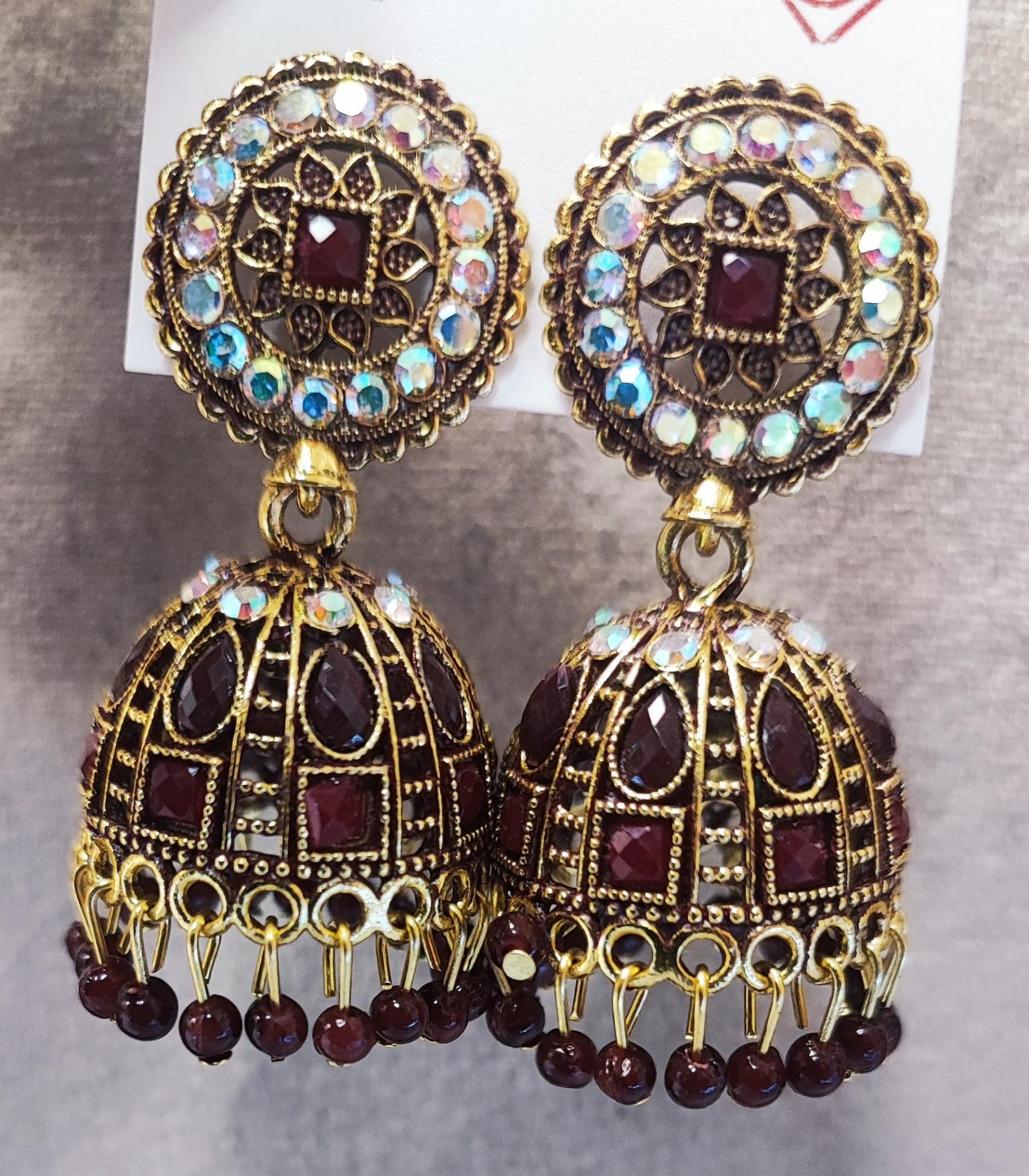 Emerald Jhumki Earrings