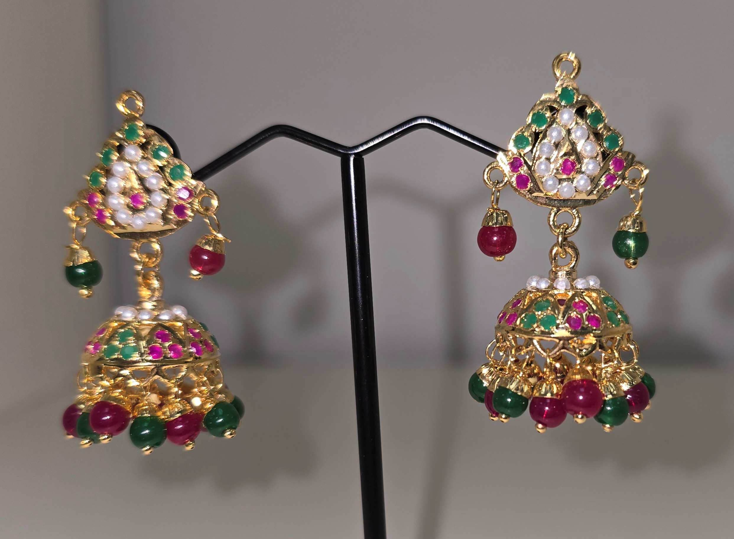 Gold-Plated Jhumka Earrings