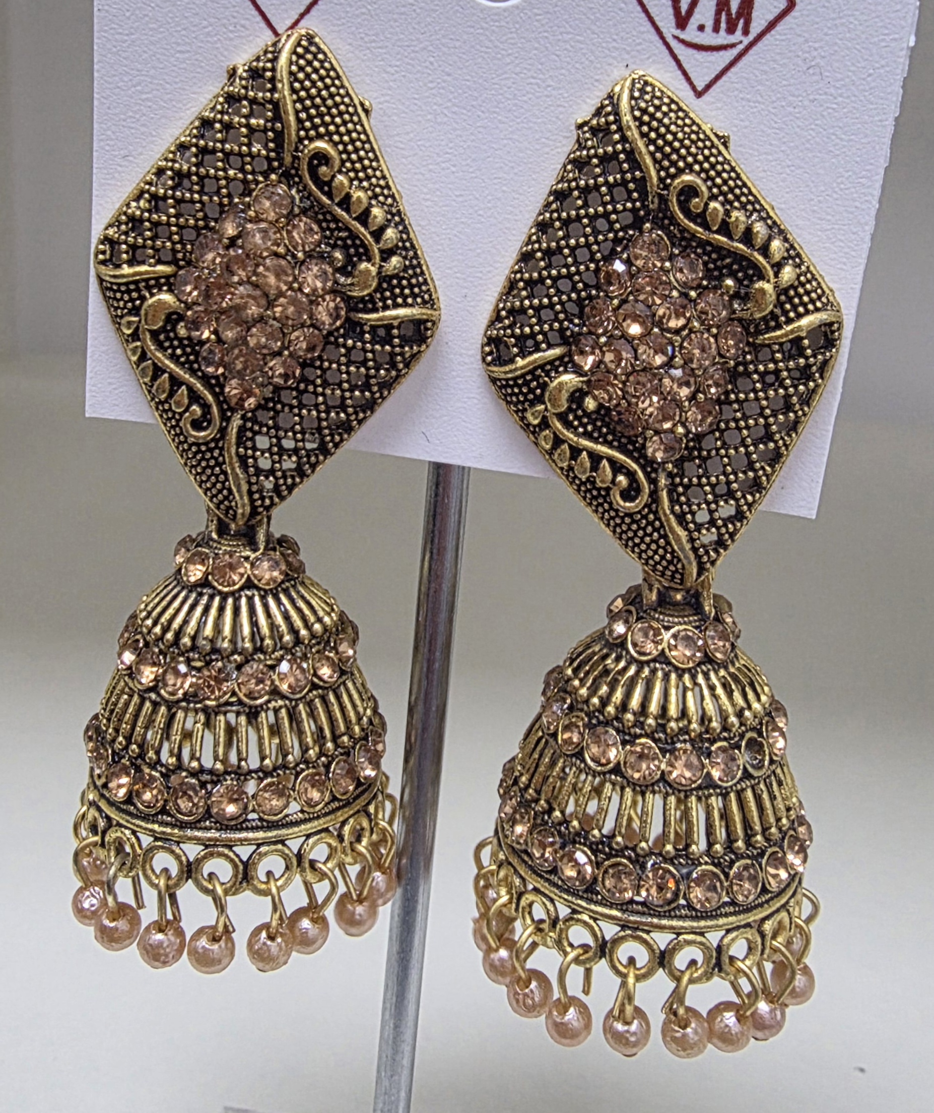 Antique Gold Jhumka Earrings