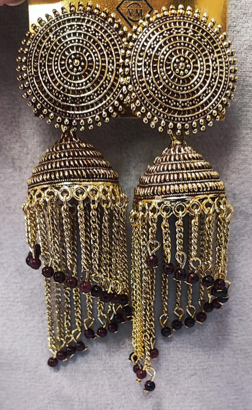 Gold & Pearl Chandelier Earrings