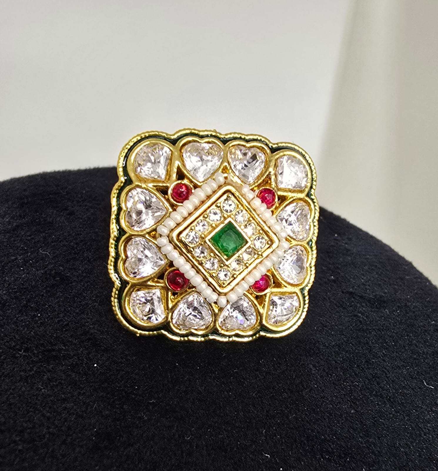 Kundan style Statement Ring