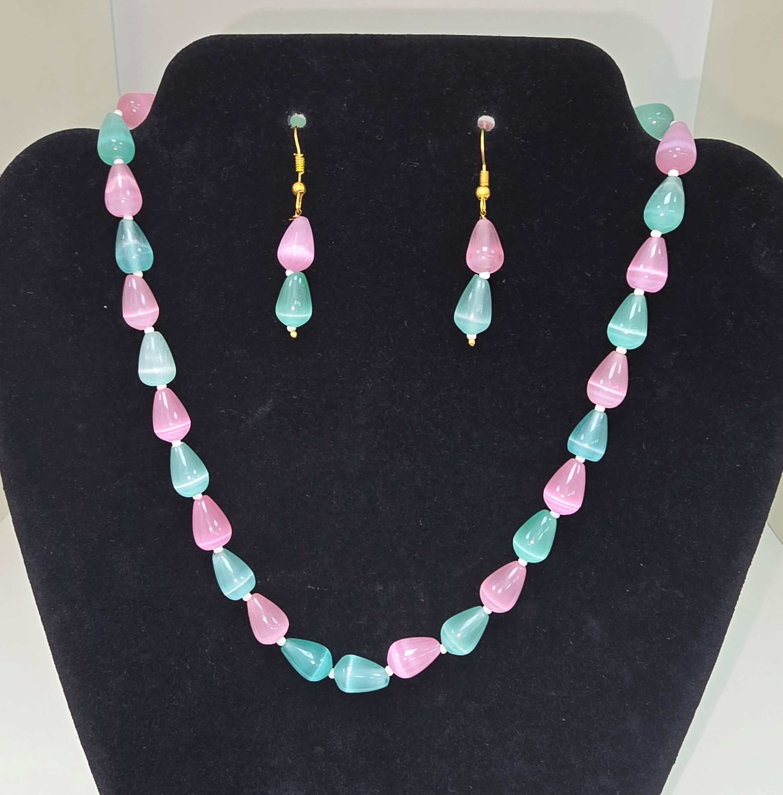 Pastel Teardrop Necklace & Earring Set