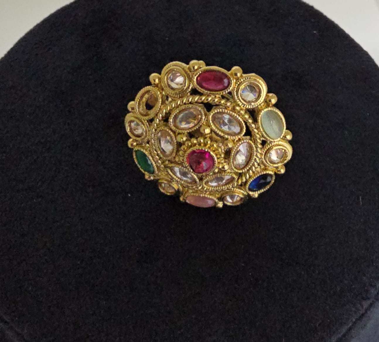 Vintage Multi-Gemstone Golden Ring