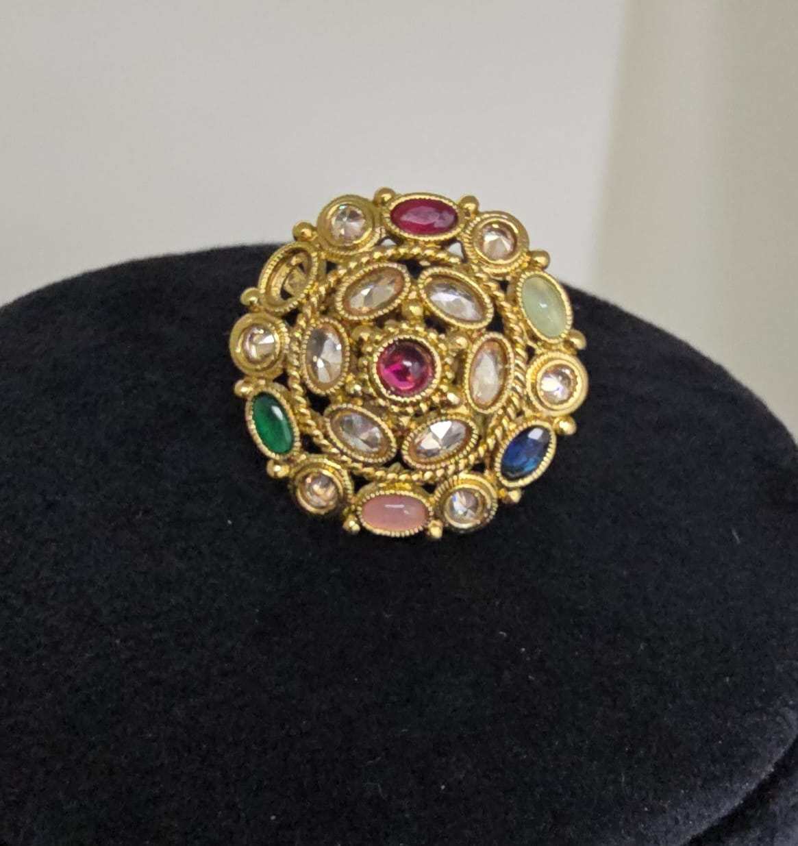 Vintage Multi-Gemstone Golden Ring