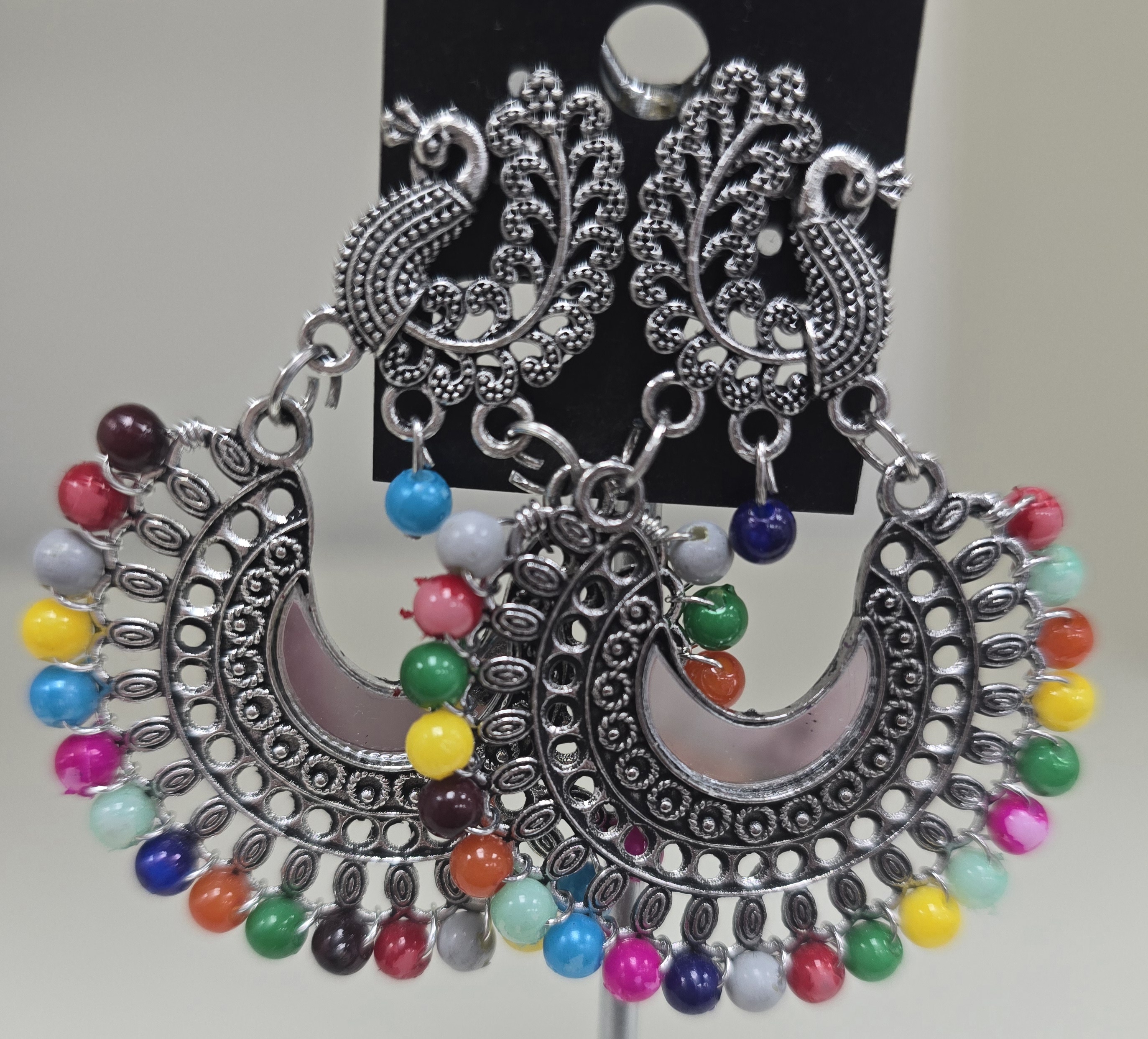 Oxidised Multicolor Statement Earrings in 4 designs