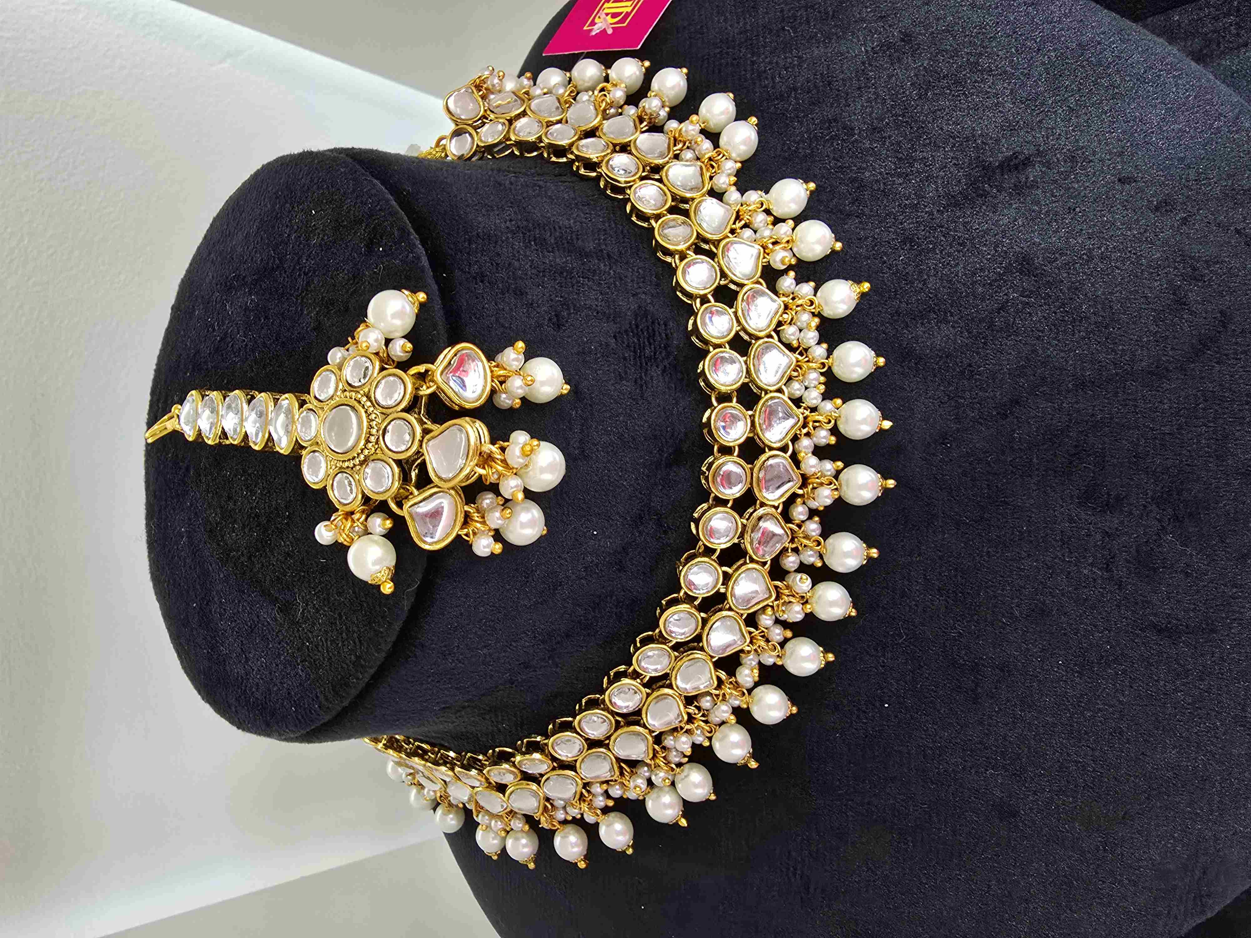 Pearl Kundan  Necklace Set