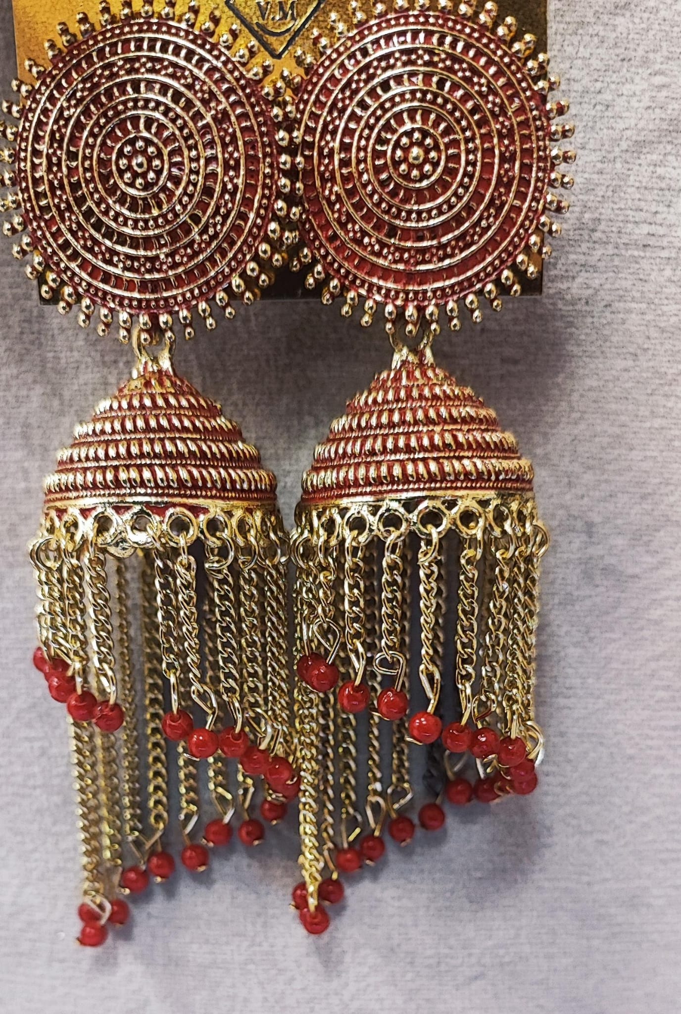 Gold & Pearl Chandelier Earrings