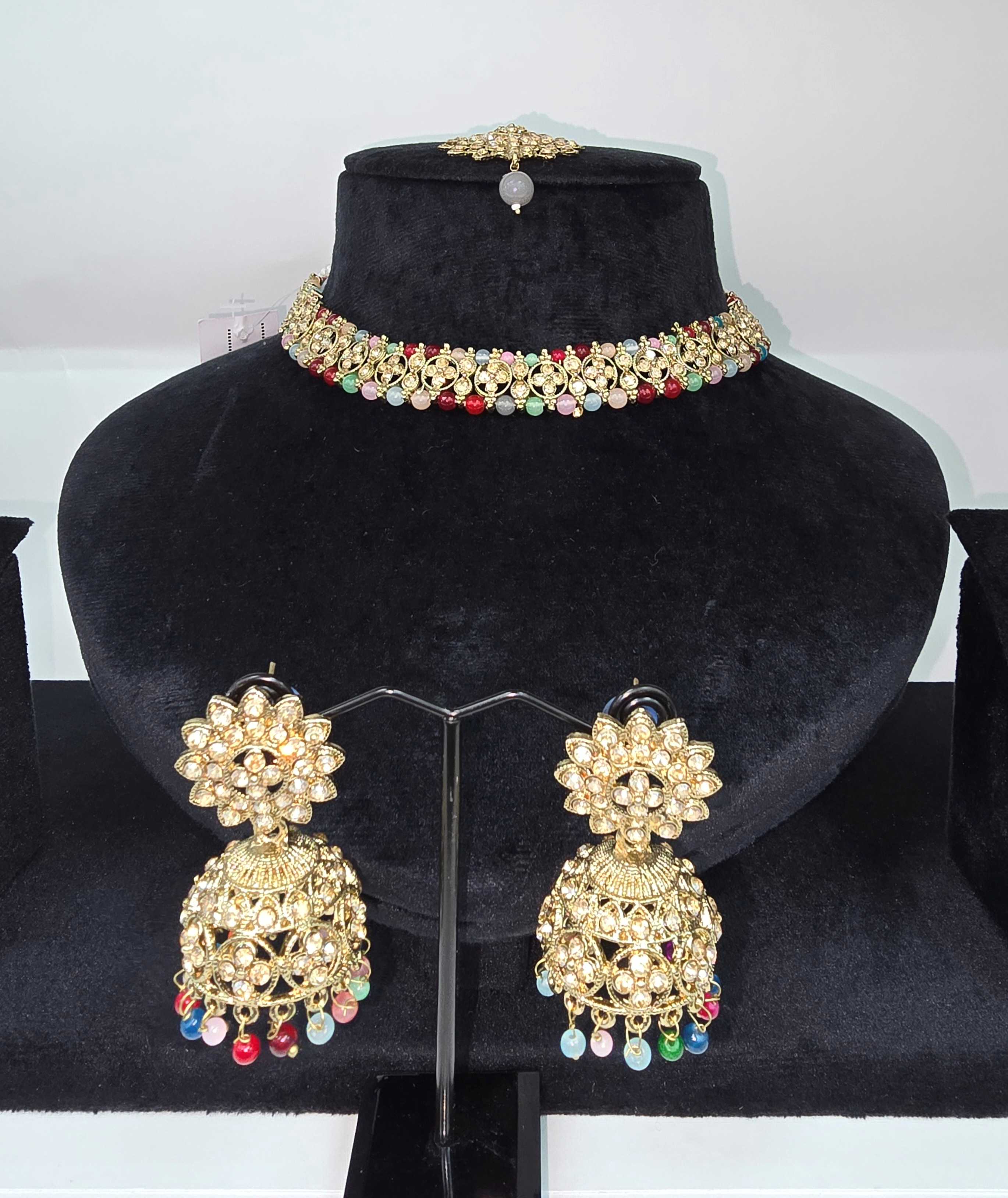 Choker Jewellery Set in 2 colours