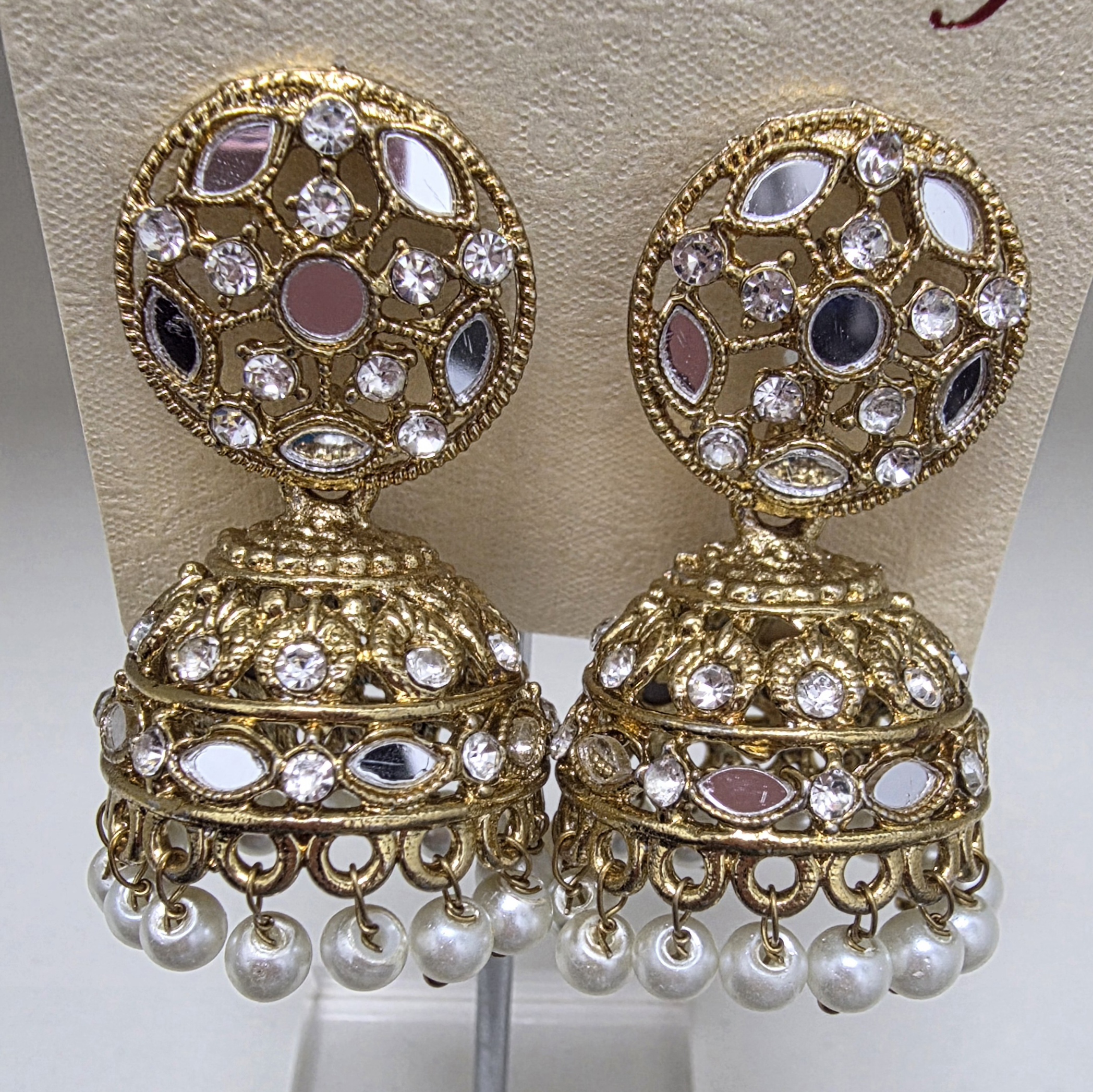 Golden Jhumka Earrings