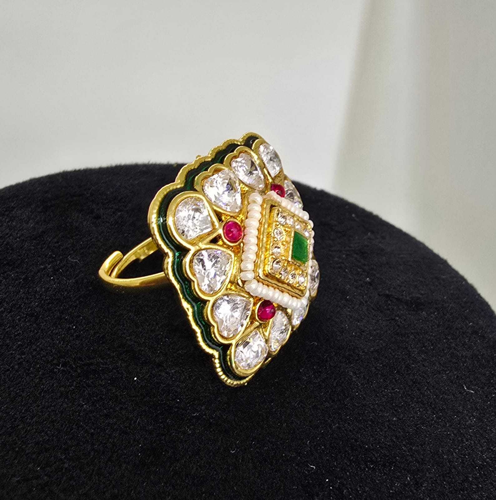 Kundan style Statement Ring