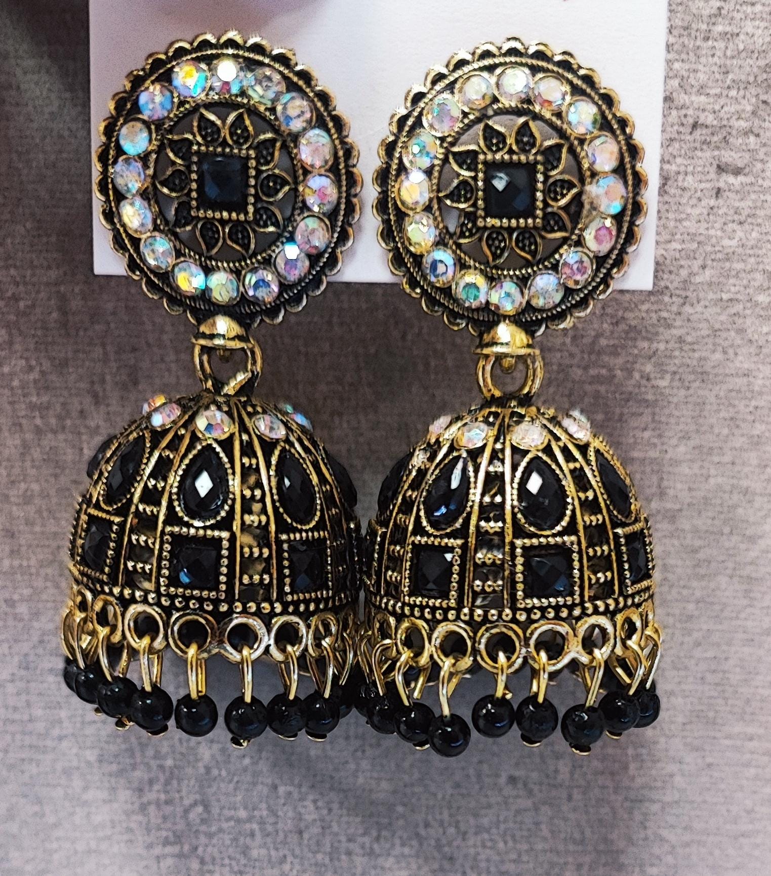 Emerald Jhumki Earrings