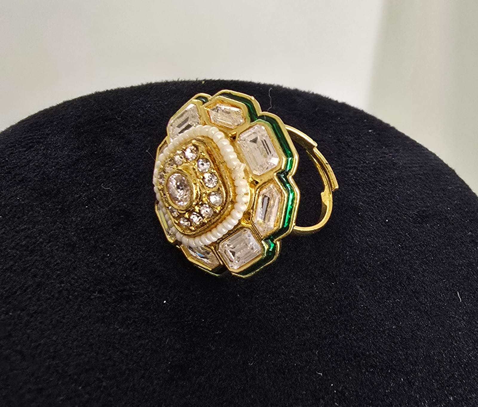 Kundan style Statement Ring