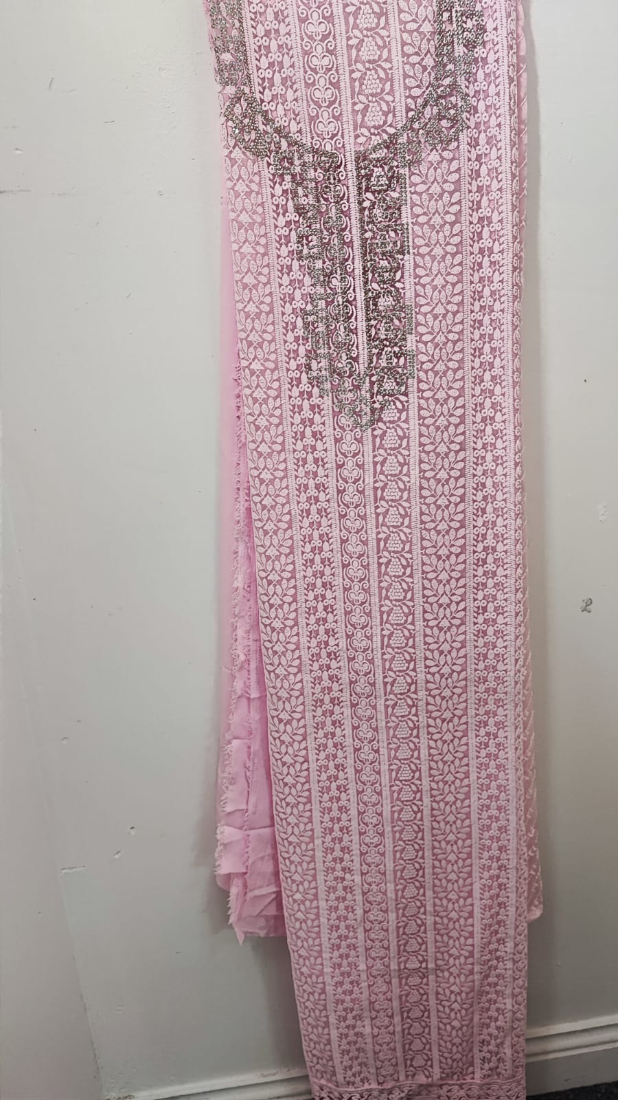 Chickenkari 3 piece dress material in 3 colours