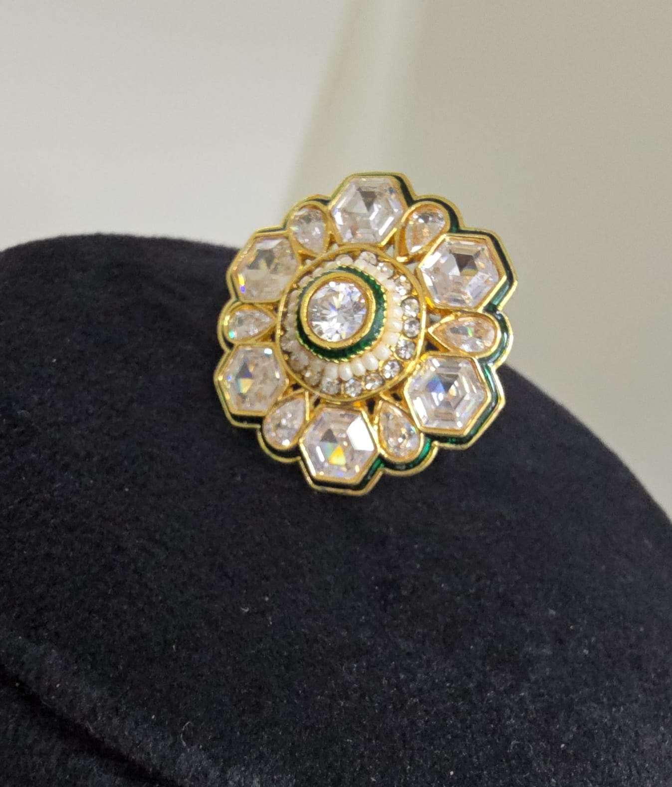 Kundan style Statement Ring