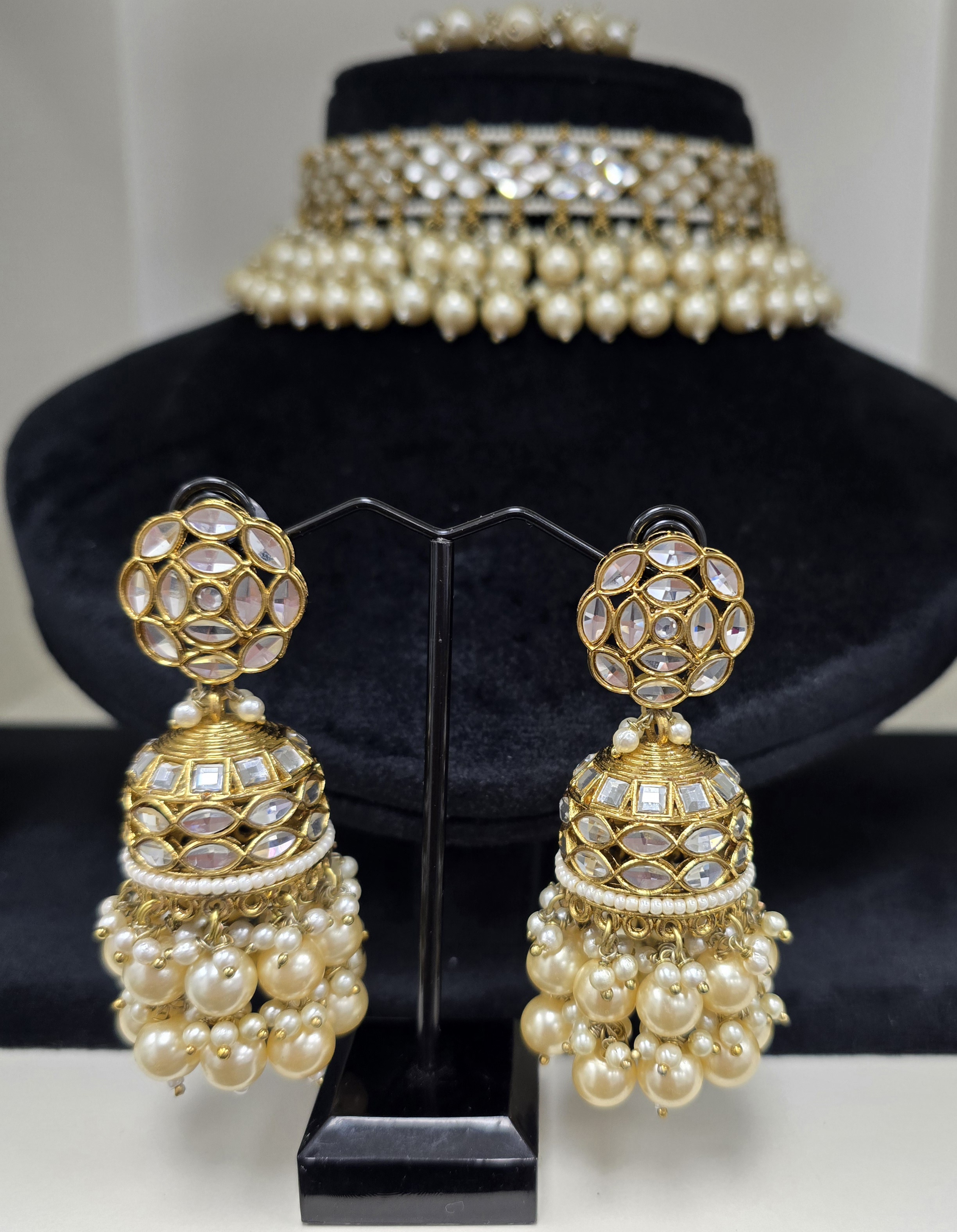 Pearl Kundan  Jewelry Set