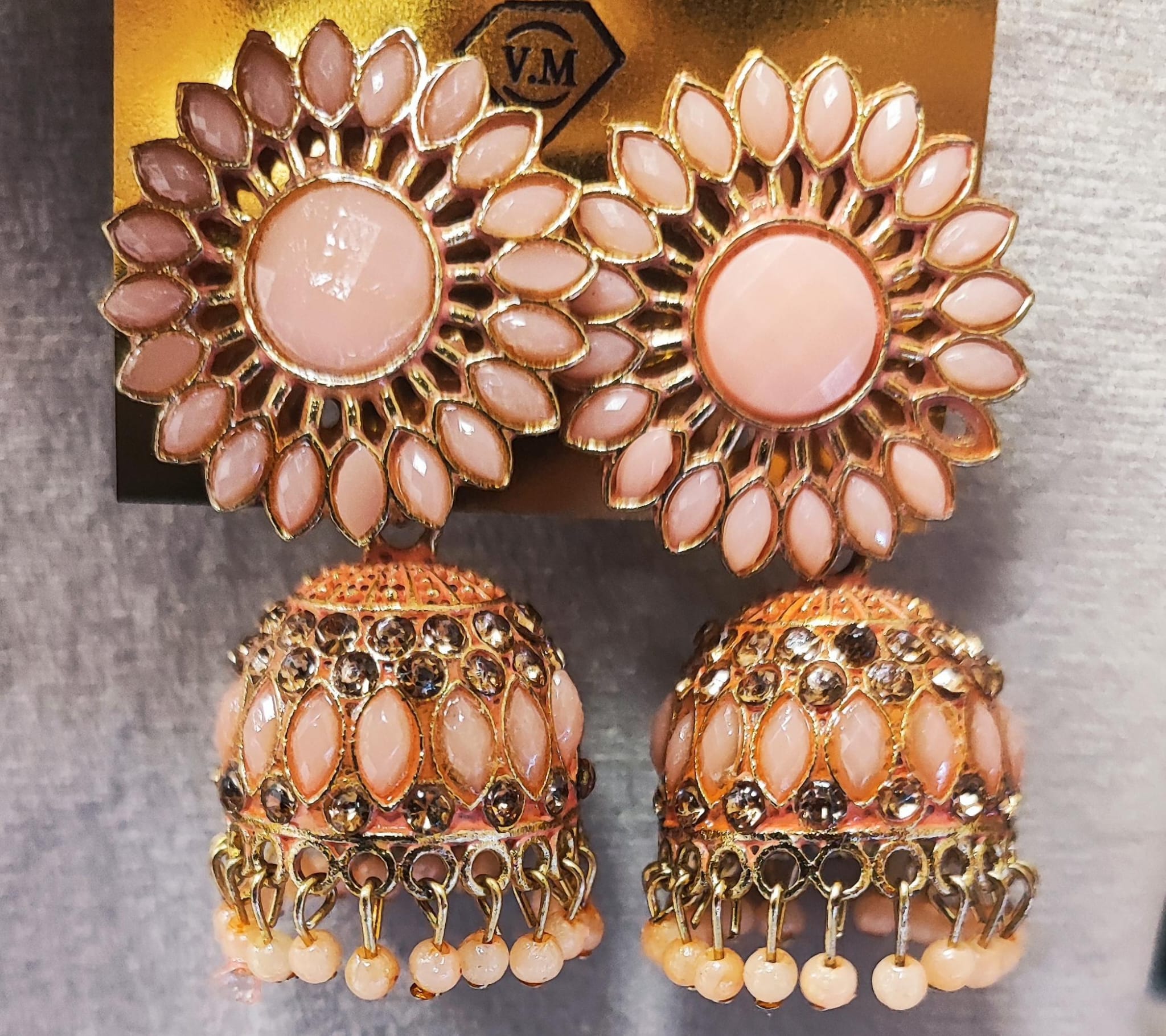 Floral Jhumki Earrings