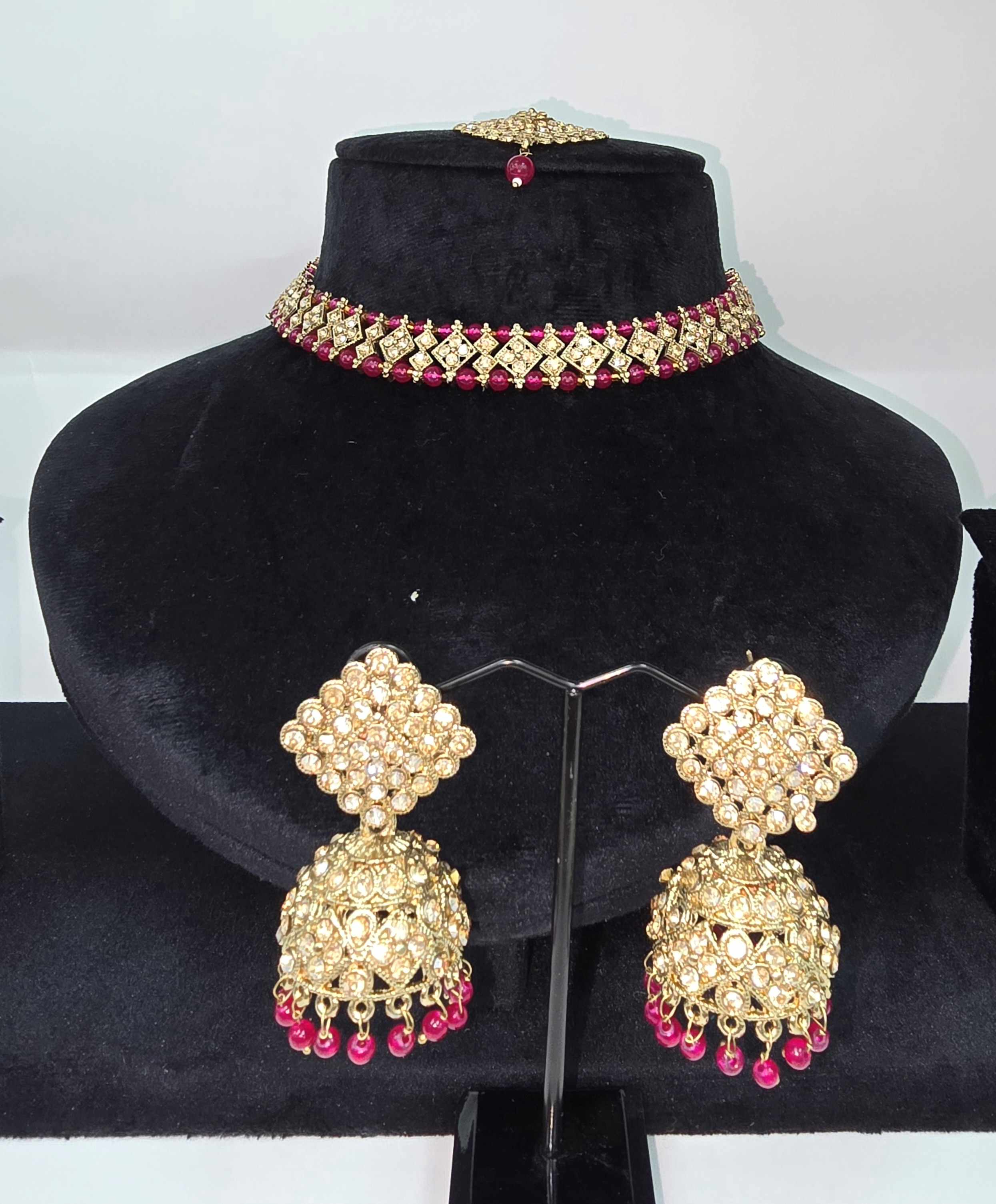 Choker Jewellery Set in 2 colours