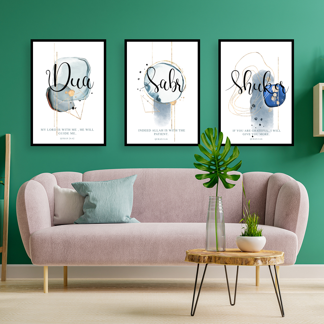 Islamic mindfulness Wall Art Set