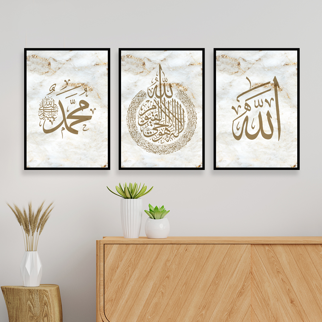 Arabic Gold Calligraphy Art Set