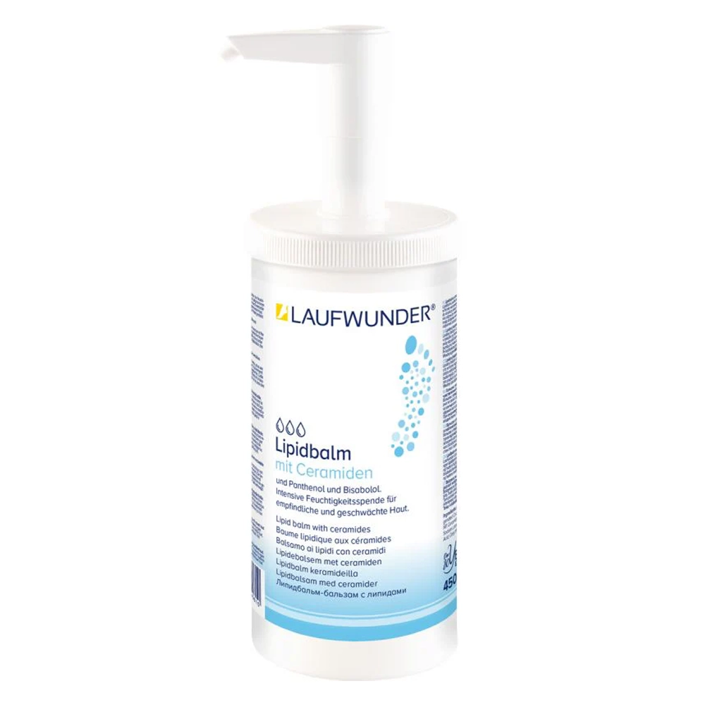 Laufwunder Lipidbalm, balzamas su lipidais, sausai ir jautriai pėdų odai, 450 ml