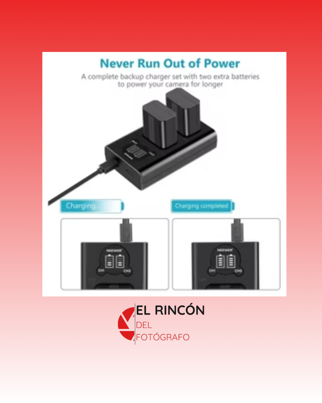 NEEWER NP-FW50 Juego de cargador de batería para SONY cámara NP-FW50