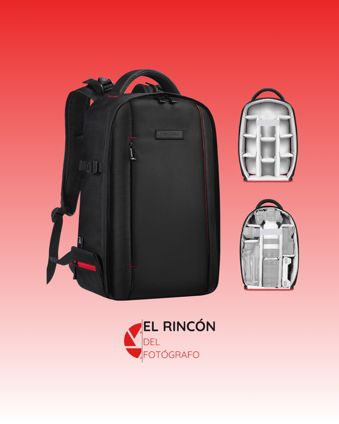 Mochila K&F Concept Beta Backpack, Negro, 18 litros