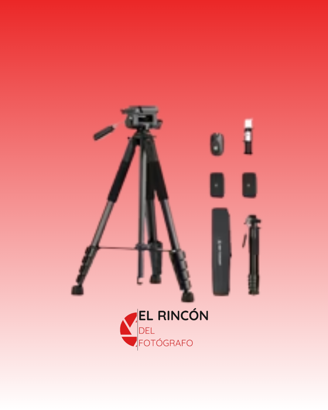 Trípode K&F Concept para cámaras, celulares y tabletas, 190cm, 4kg