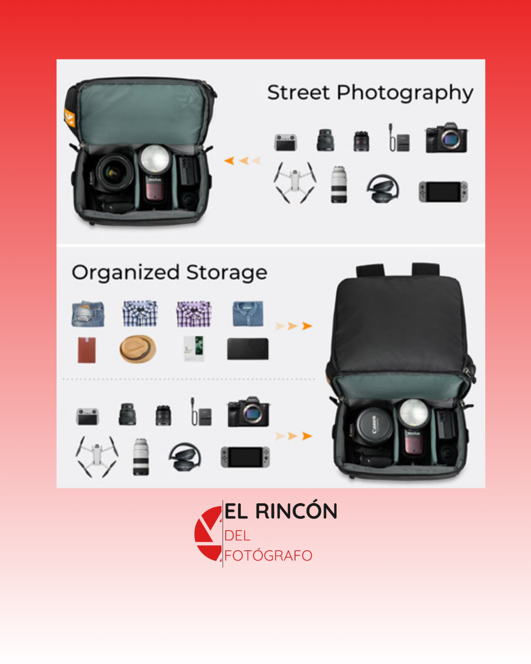 Mochila K&F Concept Backpack plegable 22 Litros 