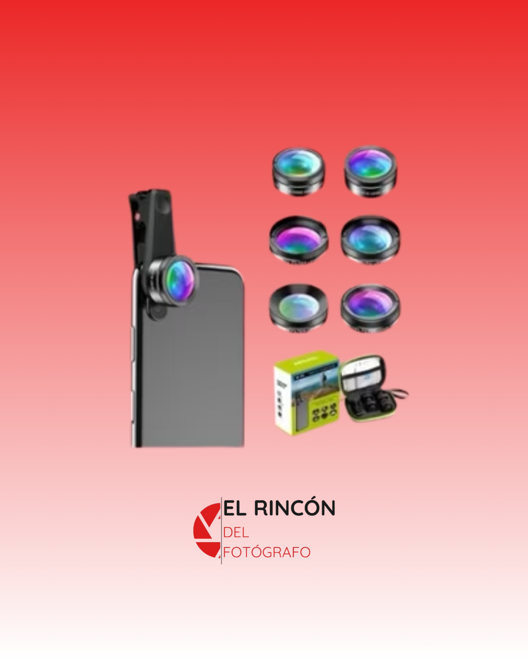 Kit de lentes 6 en 1 para celular Apexel APL-DG6