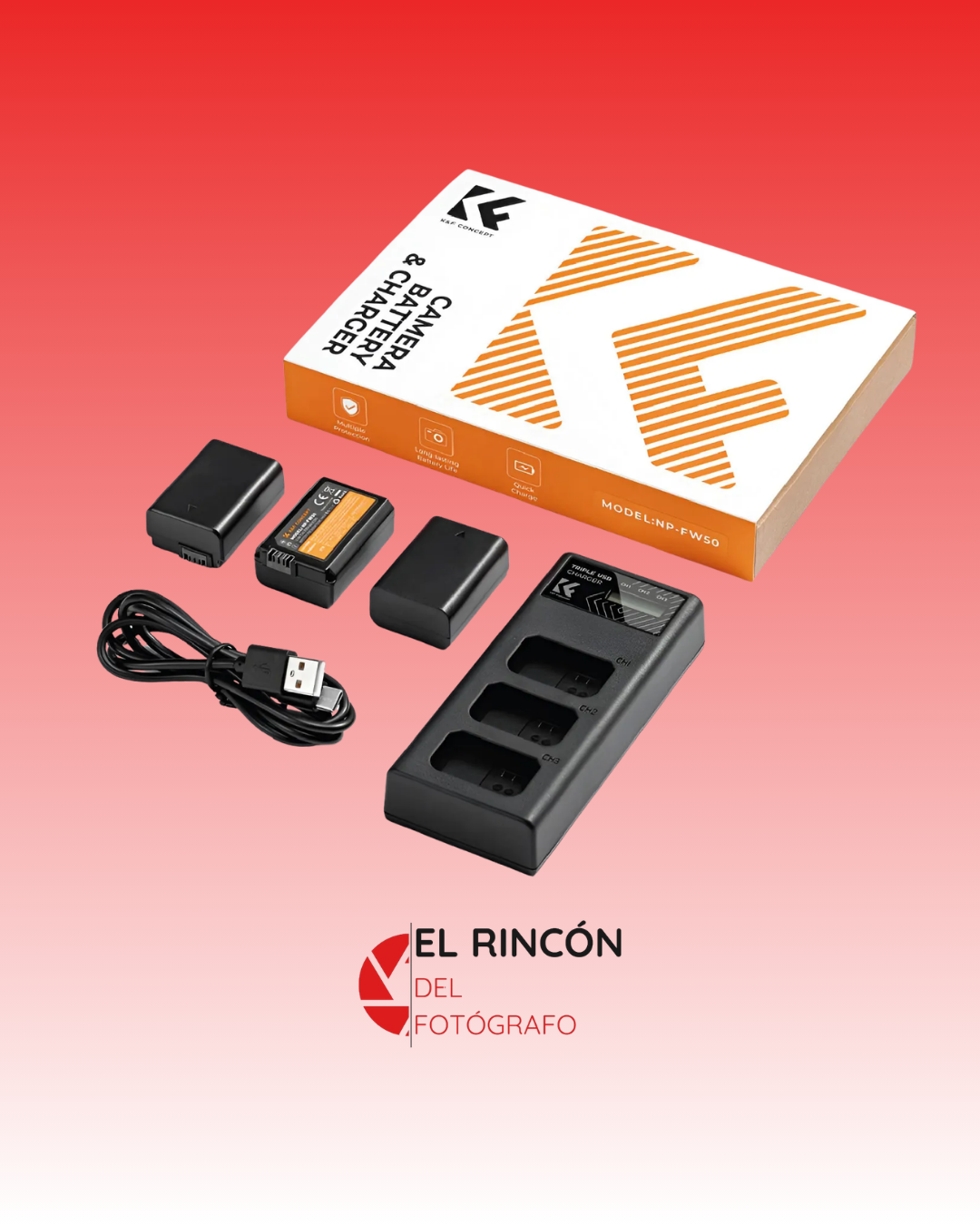 K&F CONCEPT Combo baterías NP-FW50